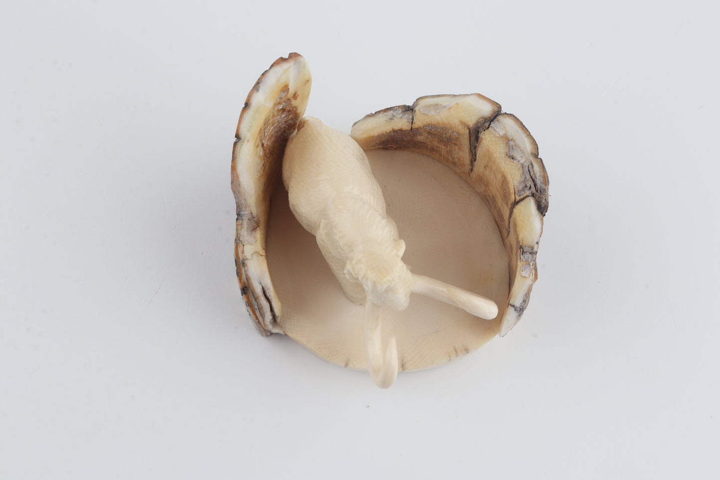 Carved woolly mammoth figurine