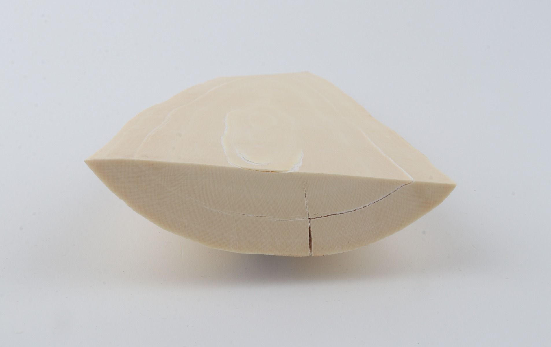 White mammoth ivory piece