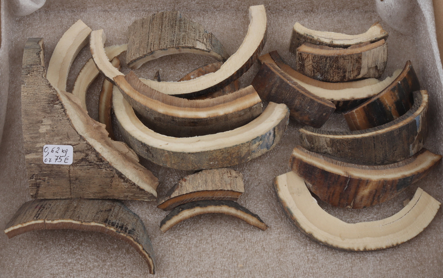 Raw mammoth ivory offcuts