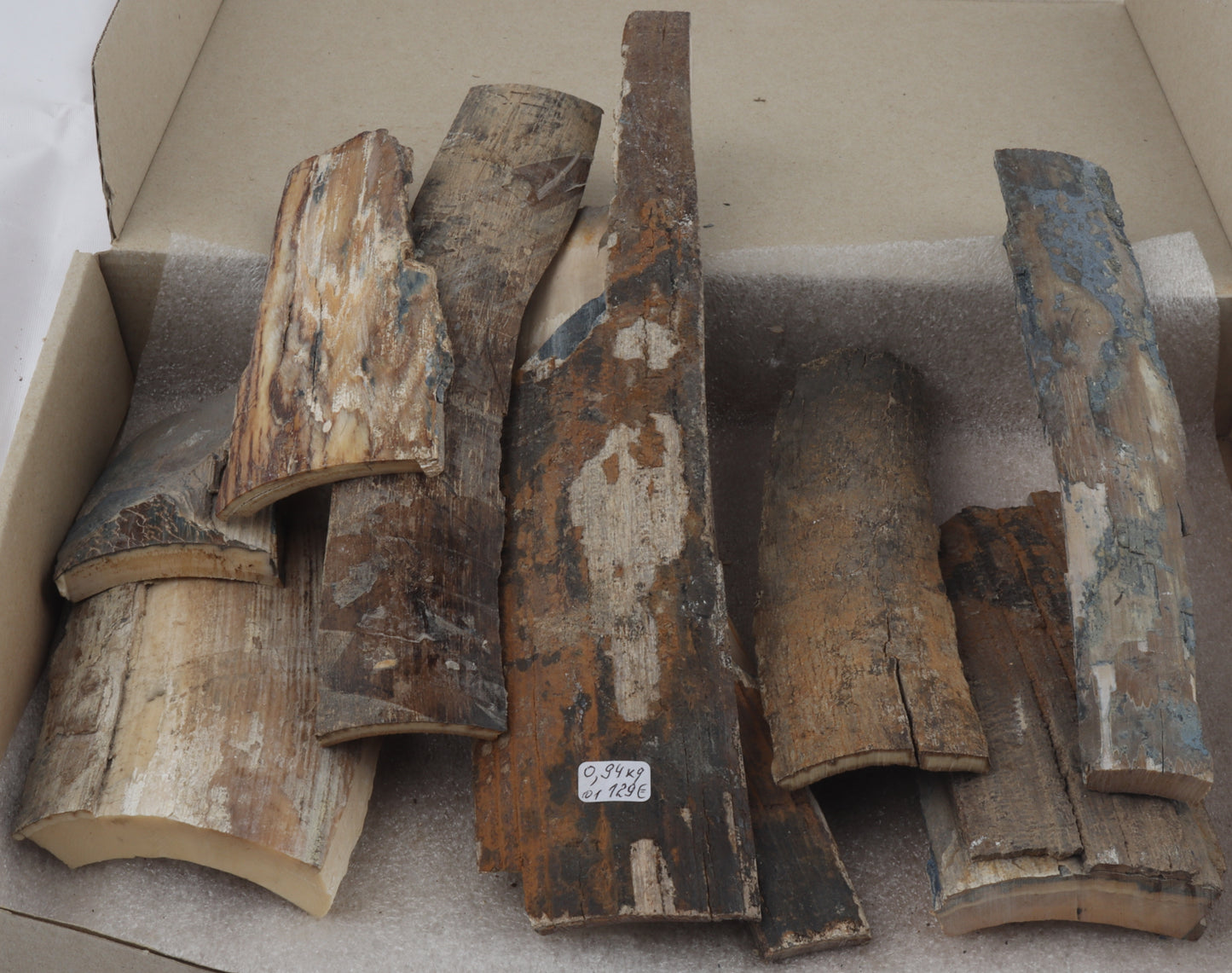 Raw mammoth bark pieces