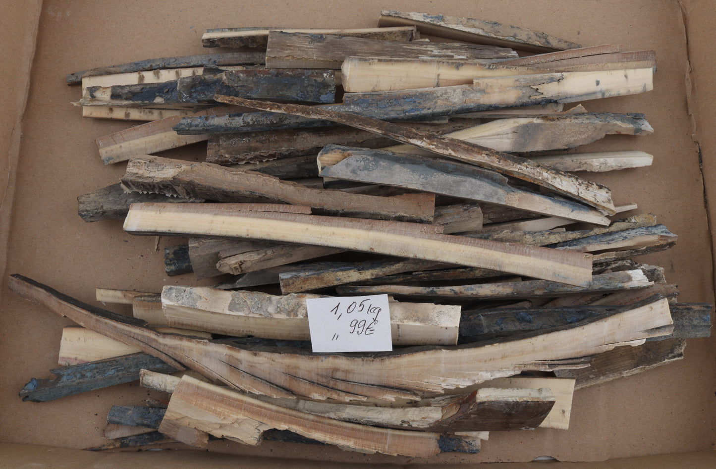 Raw mammoth ivory offcuts