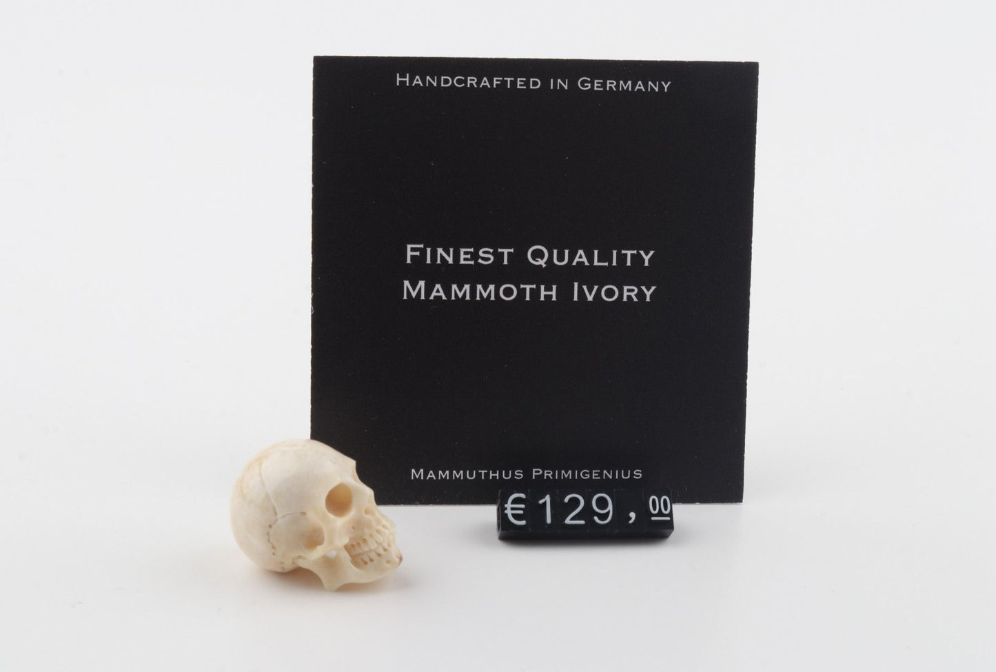 Hand carved mammoth ivory skull