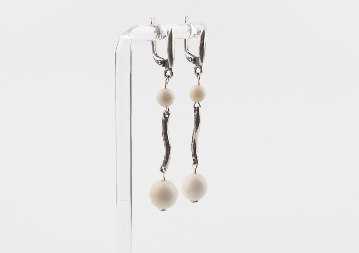 Wave Mammoth Ivory Earrings