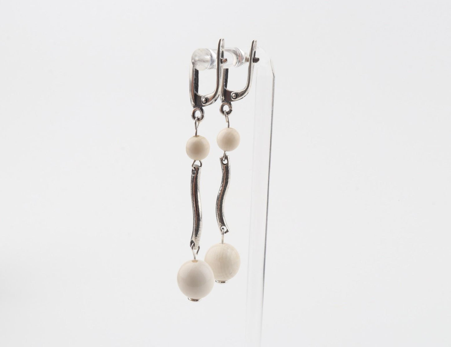 Wave Mammoth Ivory Earrings