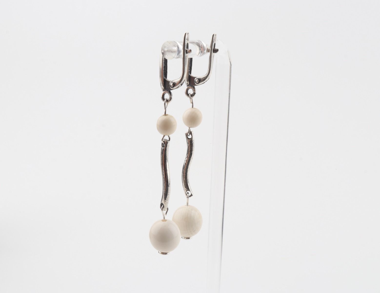 Wave Mammoth Ivory Earrings