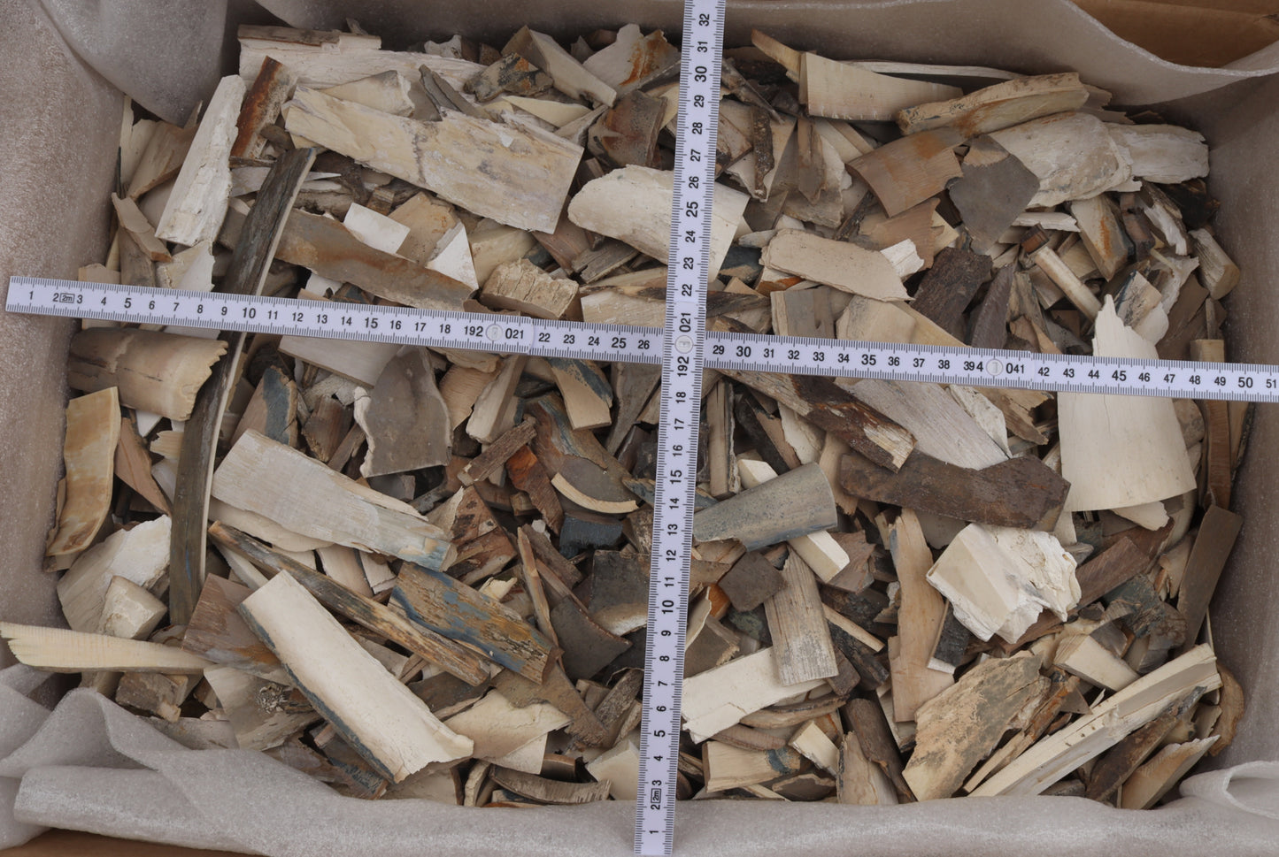 Raw mammoth ivory offcuts