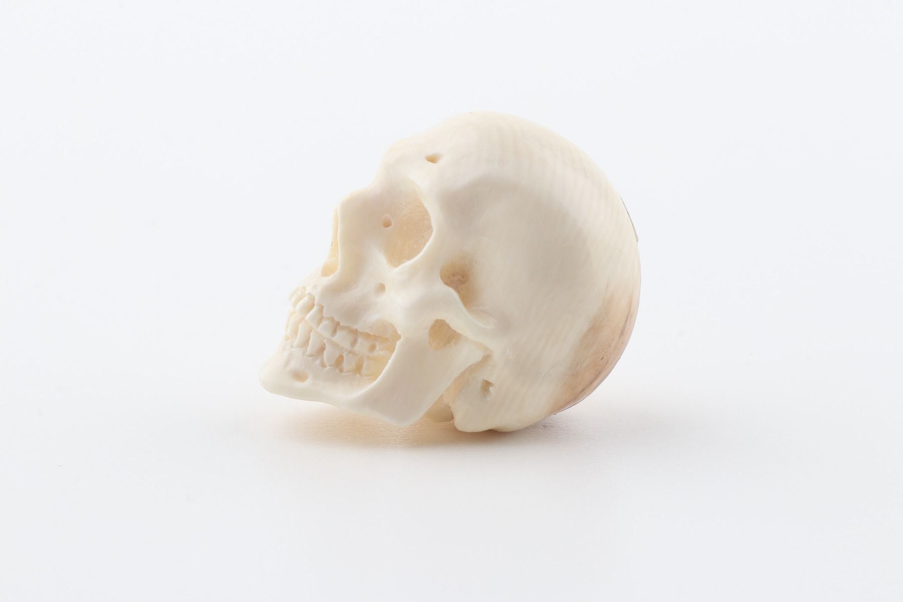 Hand carved mammoth ivory skull