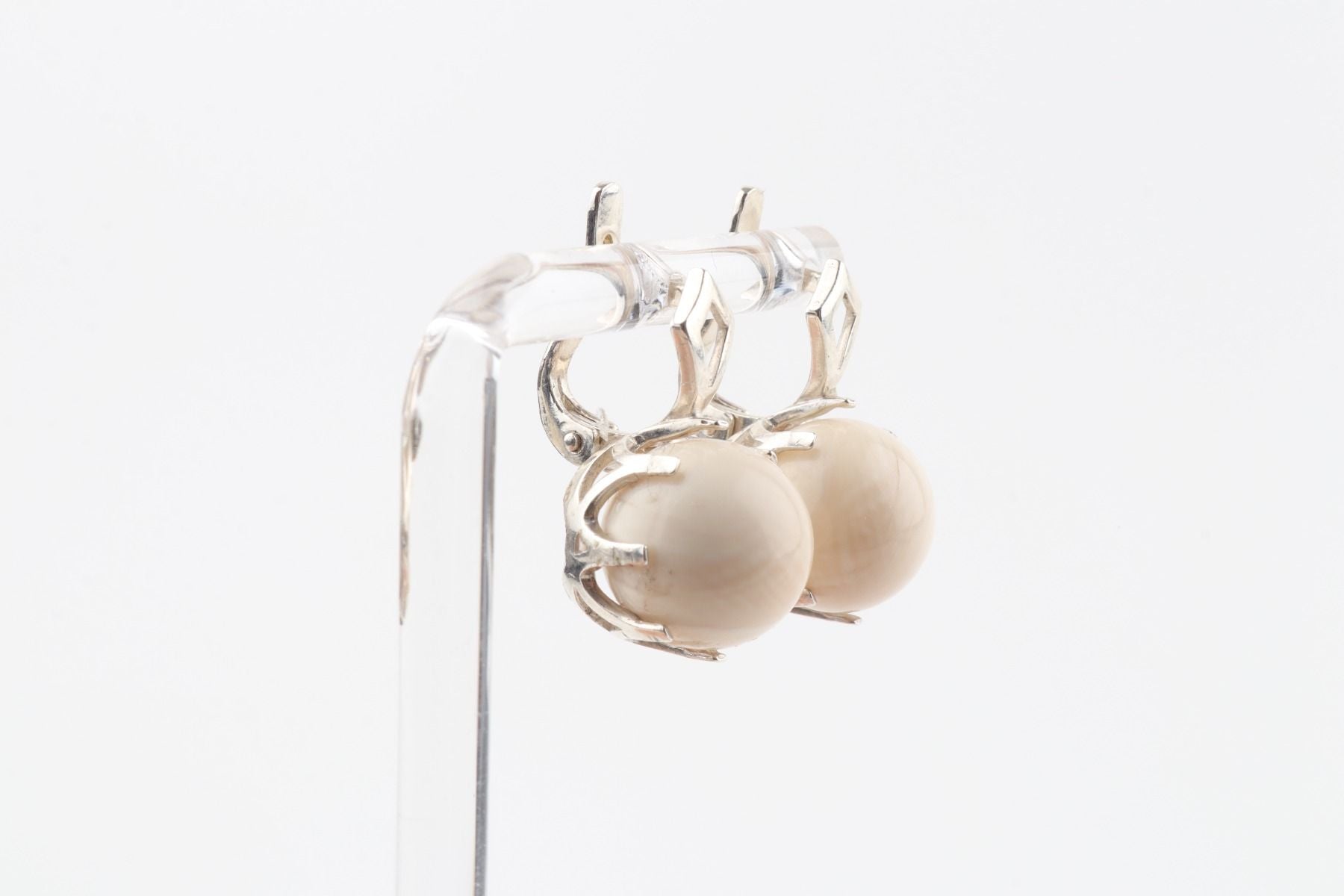 Mammoth Ivory & Silver Earrings