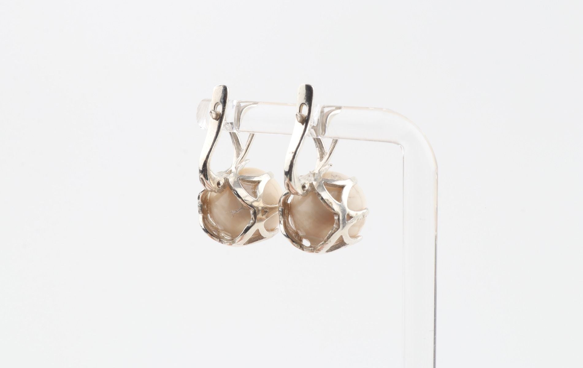 Mammoth Ivory & Silver Earrings