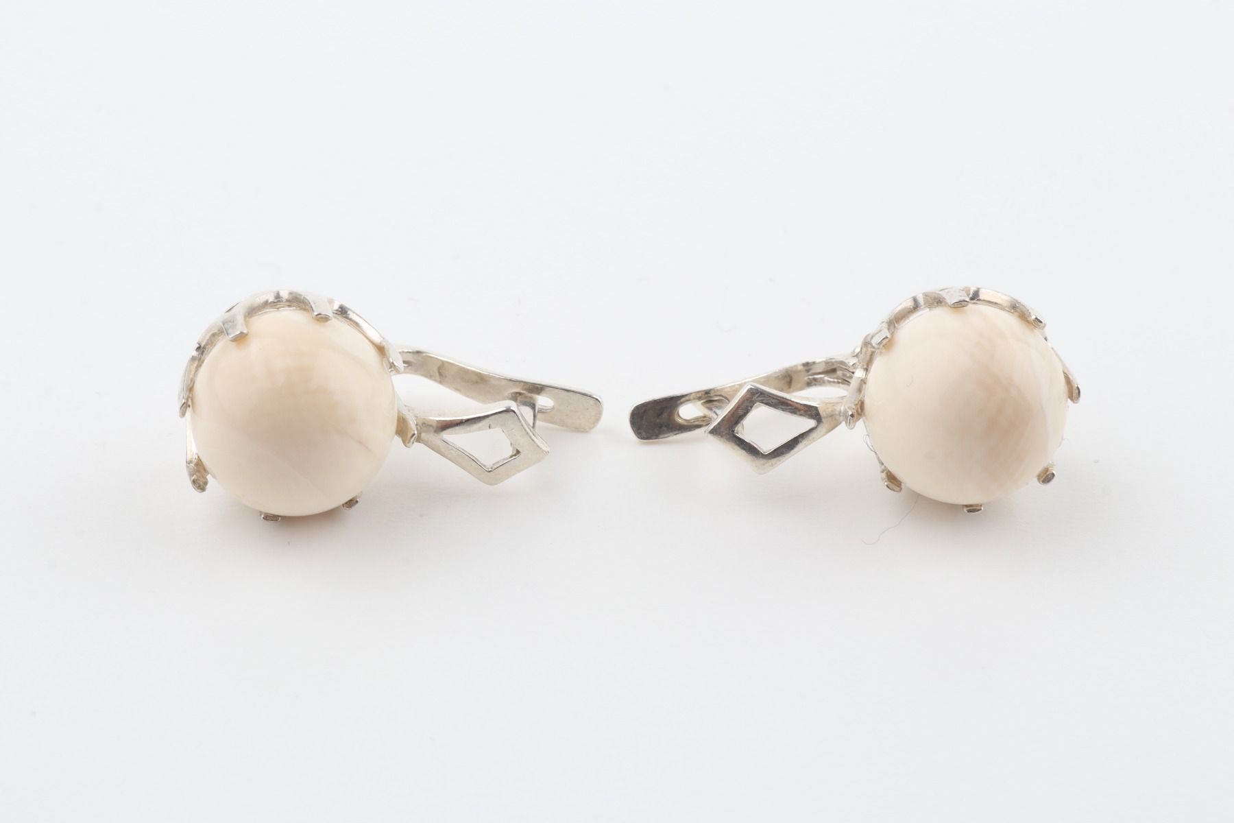 Mammoth Ivory & Silver Earrings
