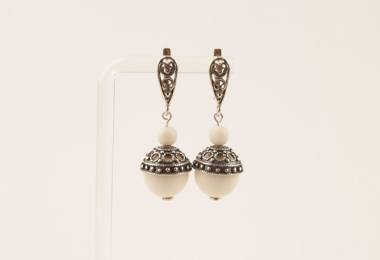Eternal Filigree Mammoth Ivory Earrings