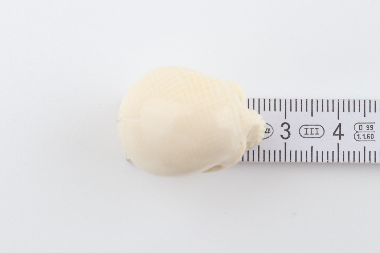 Hand carved mammoth ivory skull
