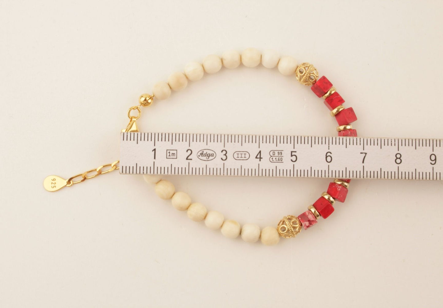 Pink Electric Mammoth Ivory Bracelet