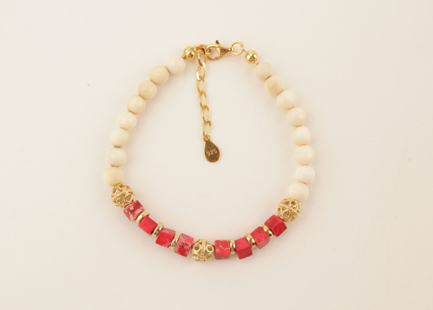 Pink Electric Mammoth Ivory Bracelet