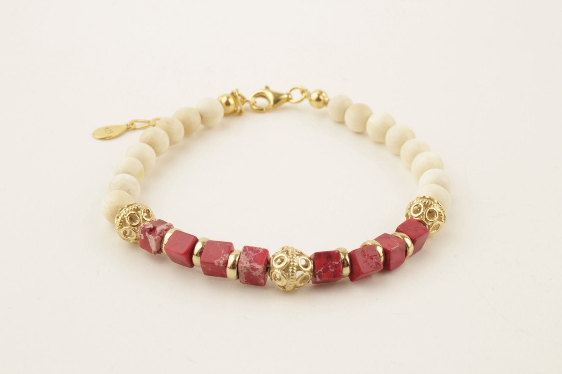 Pink Electric Mammoth Ivory Bracelet