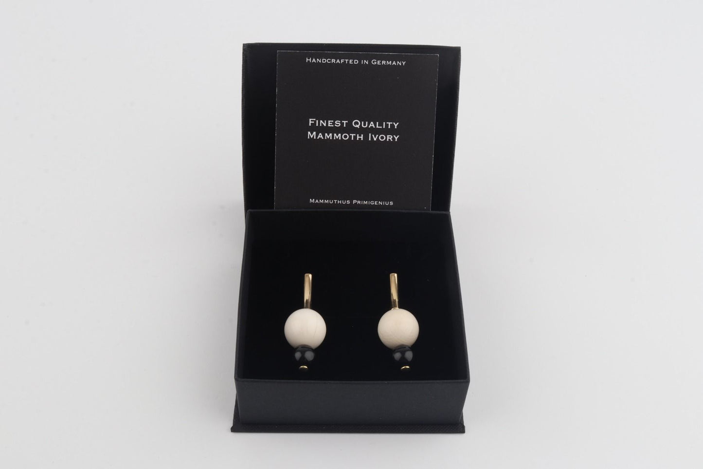 Mammoth Ivory & Agate Drop Earrings