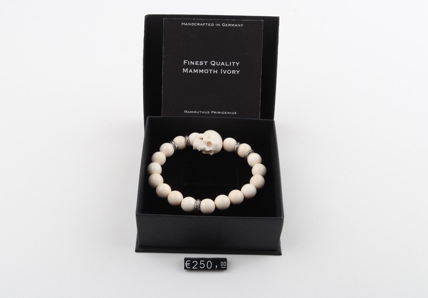 Mammoth Ivory Skull Bead Bracelet