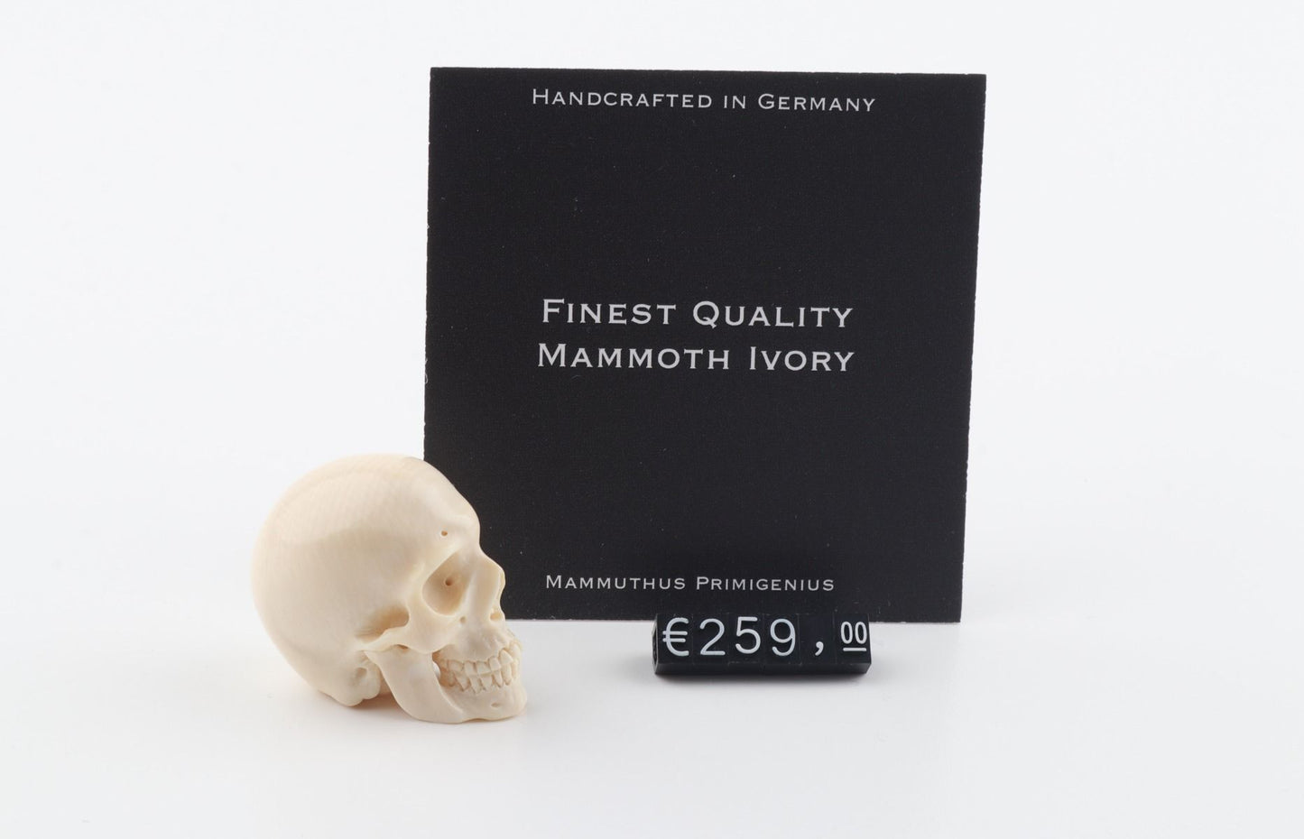 Hand carved mammoth ivory skull