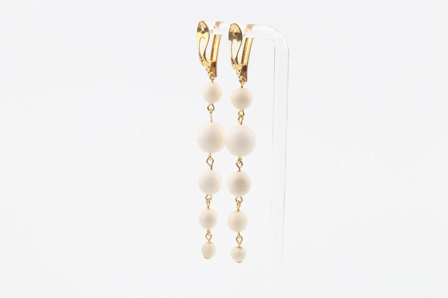 Long Graduated Mammoth Ivory Earrings