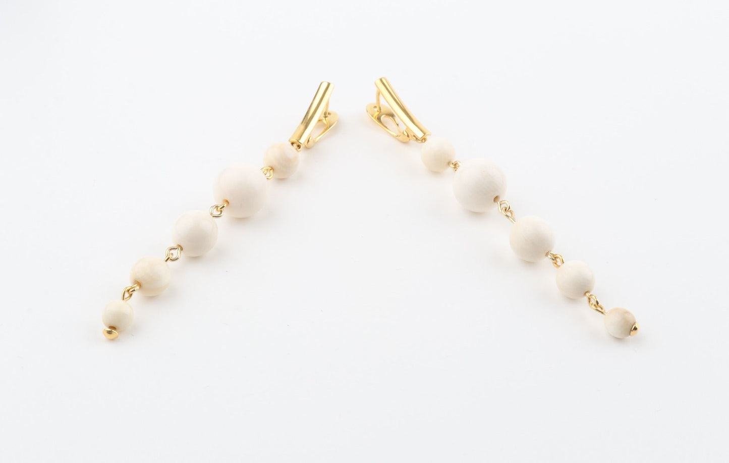 Long Graduated Mammoth Ivory Earrings