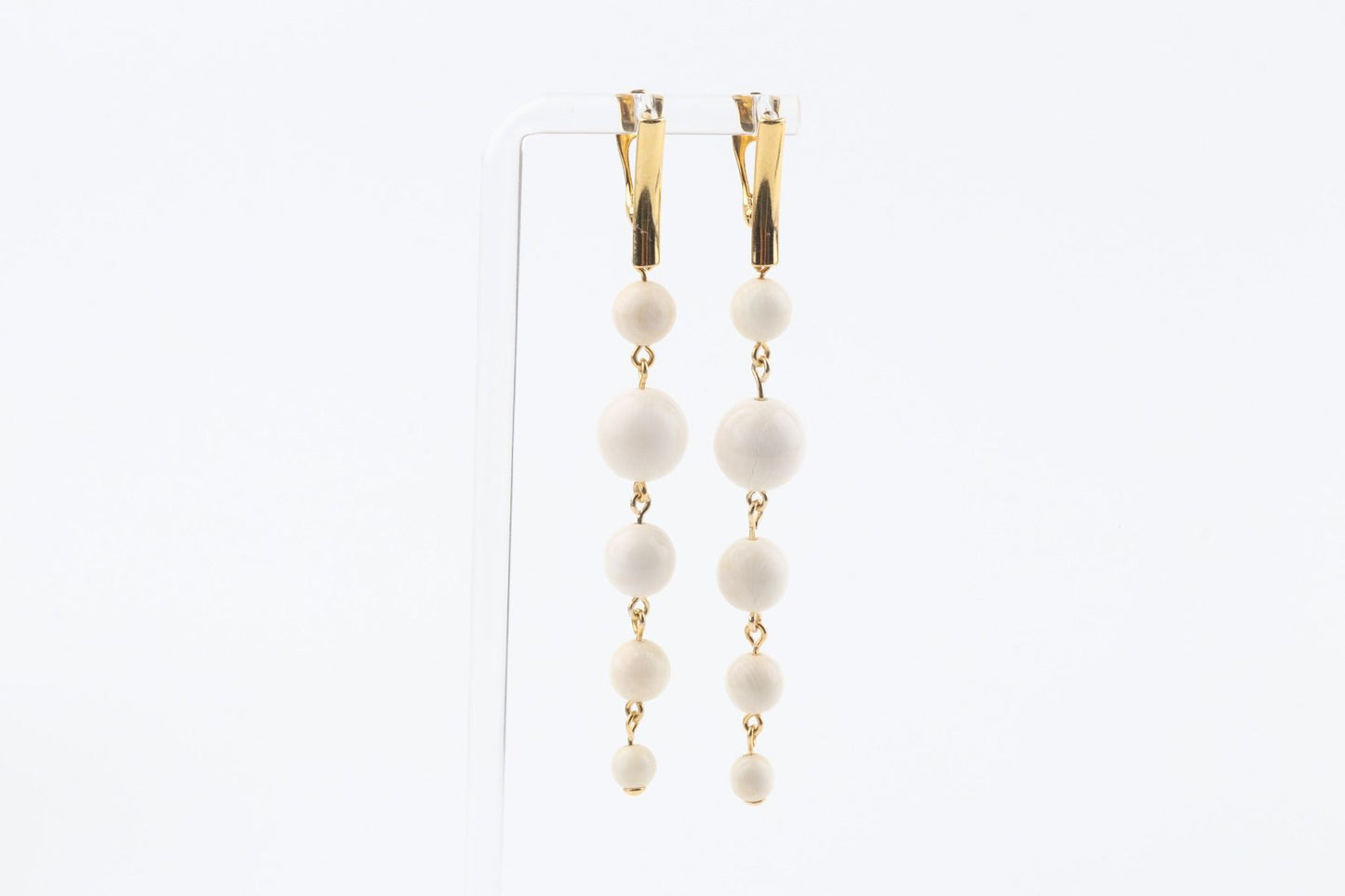 Long Graduated Mammoth Ivory Earrings