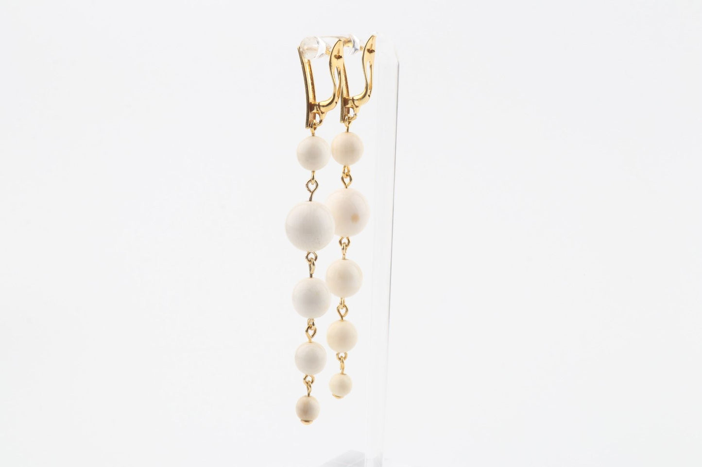 Long Graduated Mammoth Ivory Earrings