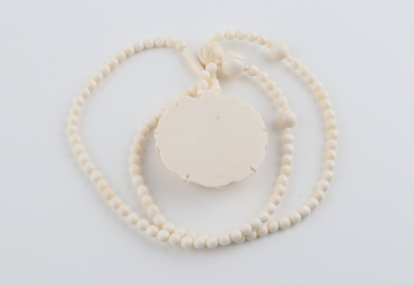 Mammoth Ivory Rose Necklace