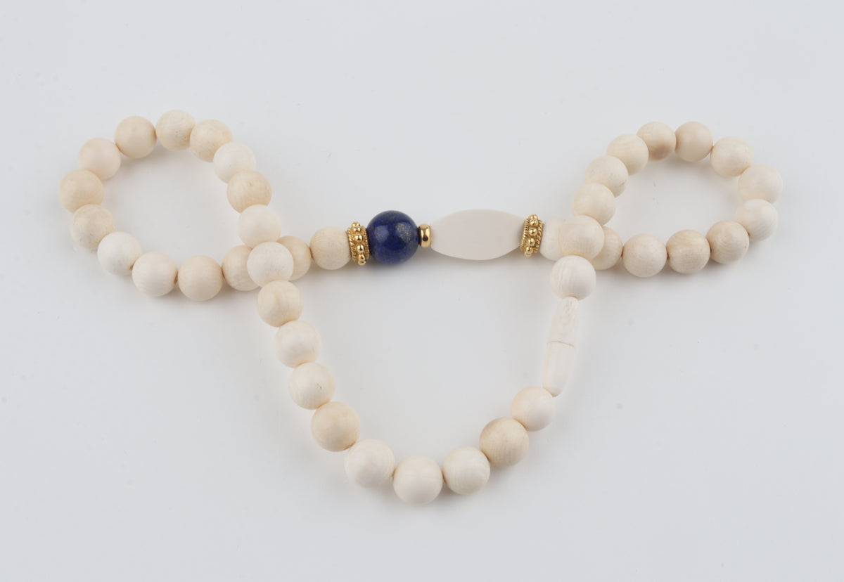 Mammoth Ivory & Lapis Lazuli Necklace