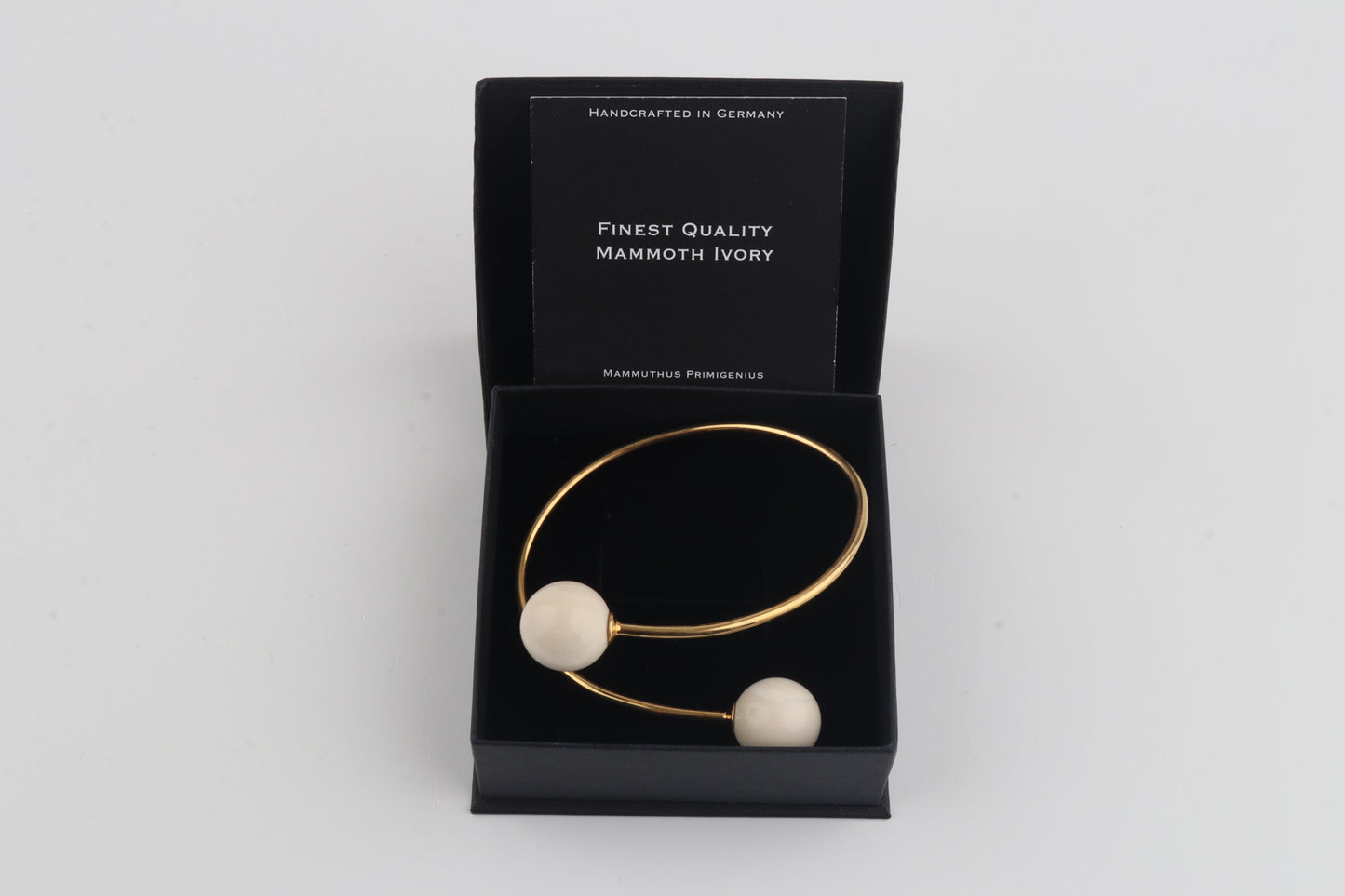 Gold-Plated Mammoth Ivory Bangle