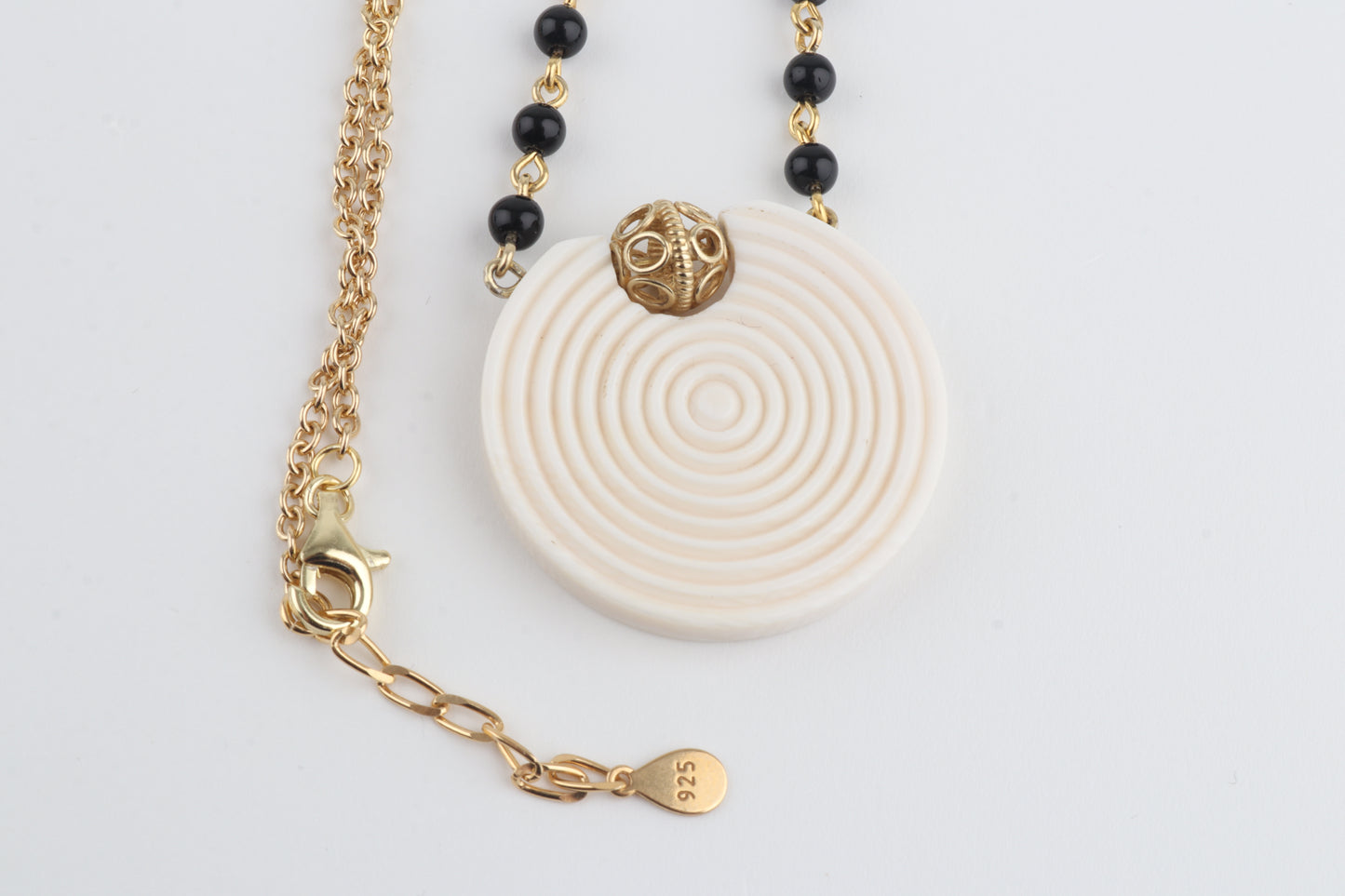 Mammoth Ivory Spiral Pendant Necklace