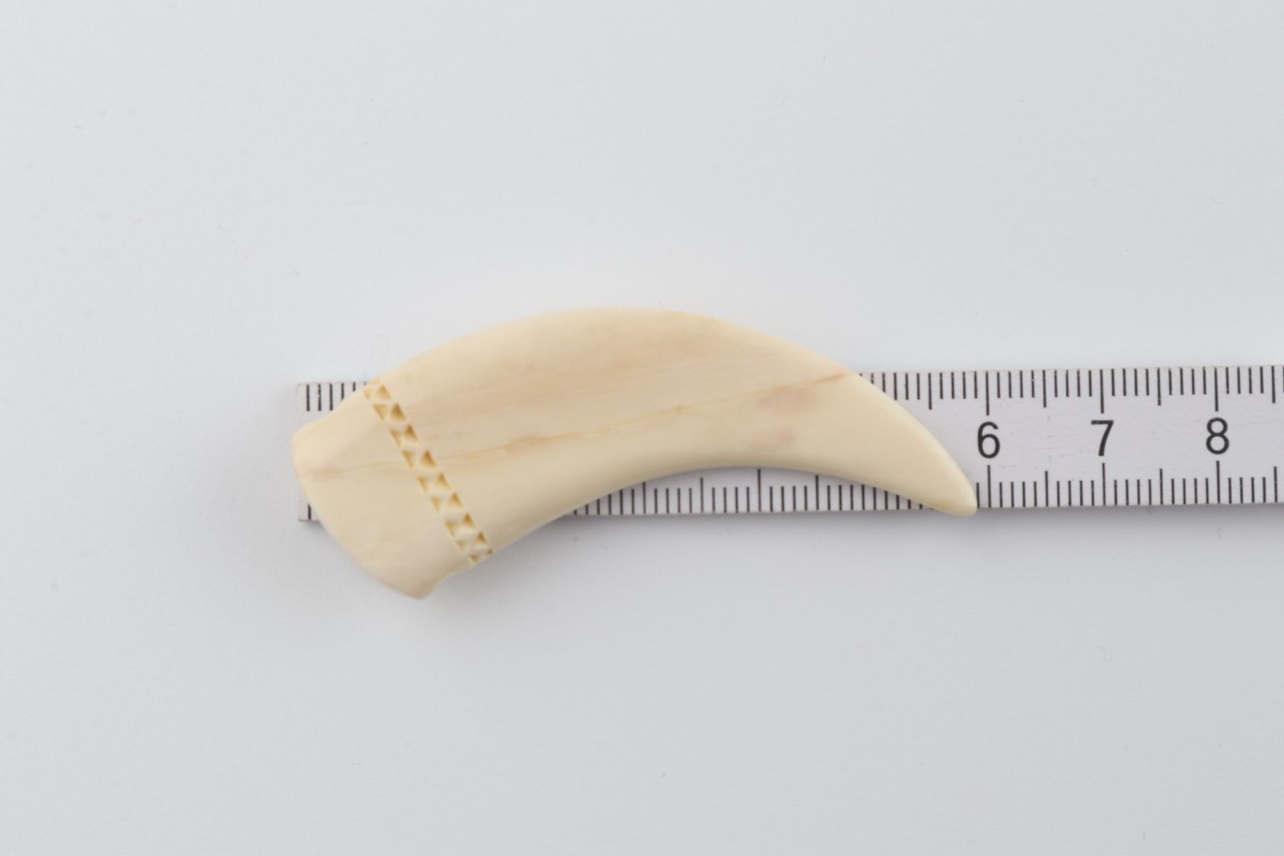 Carved mammoth ivory pendant
