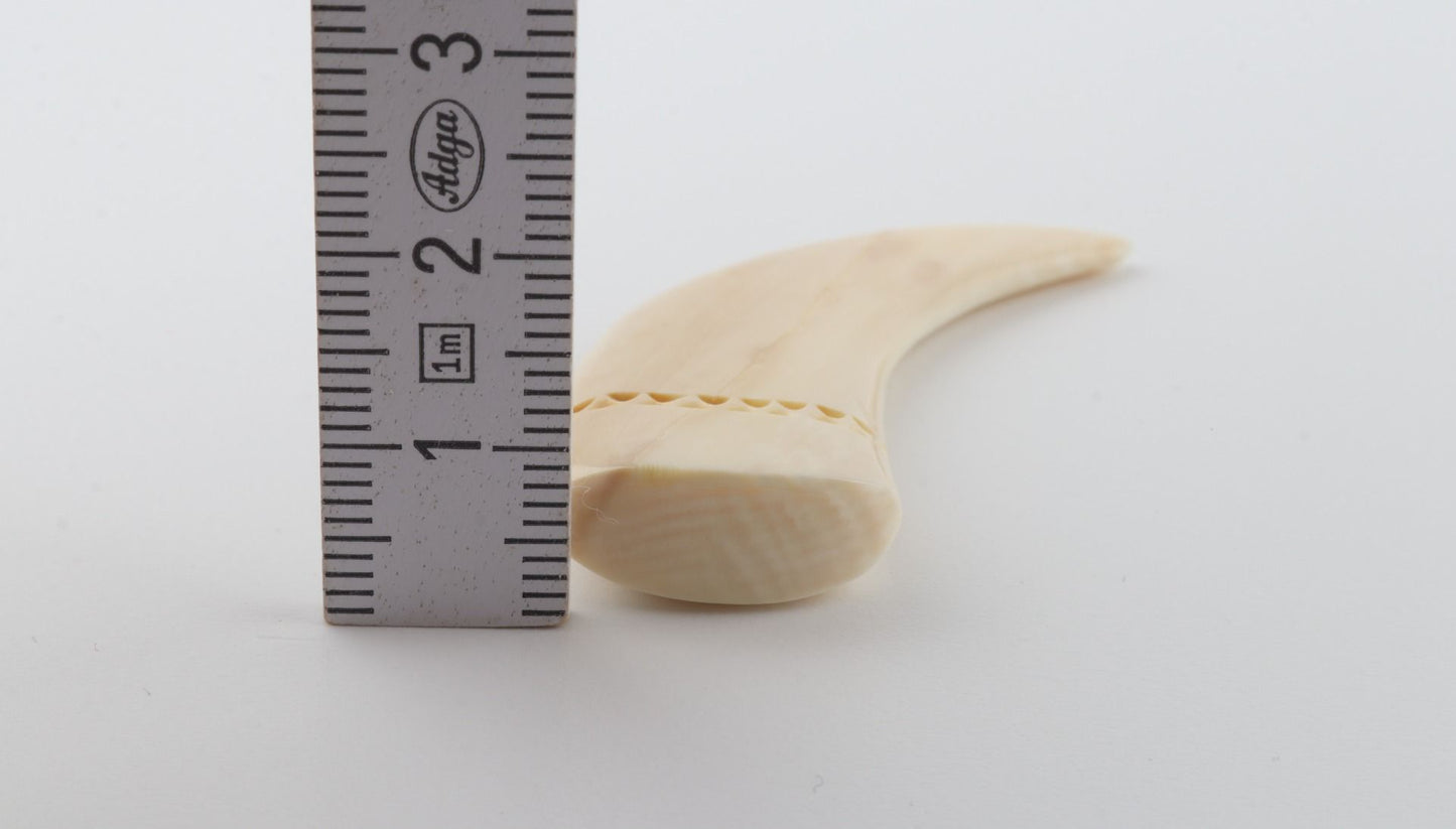Carved mammoth ivory pendant