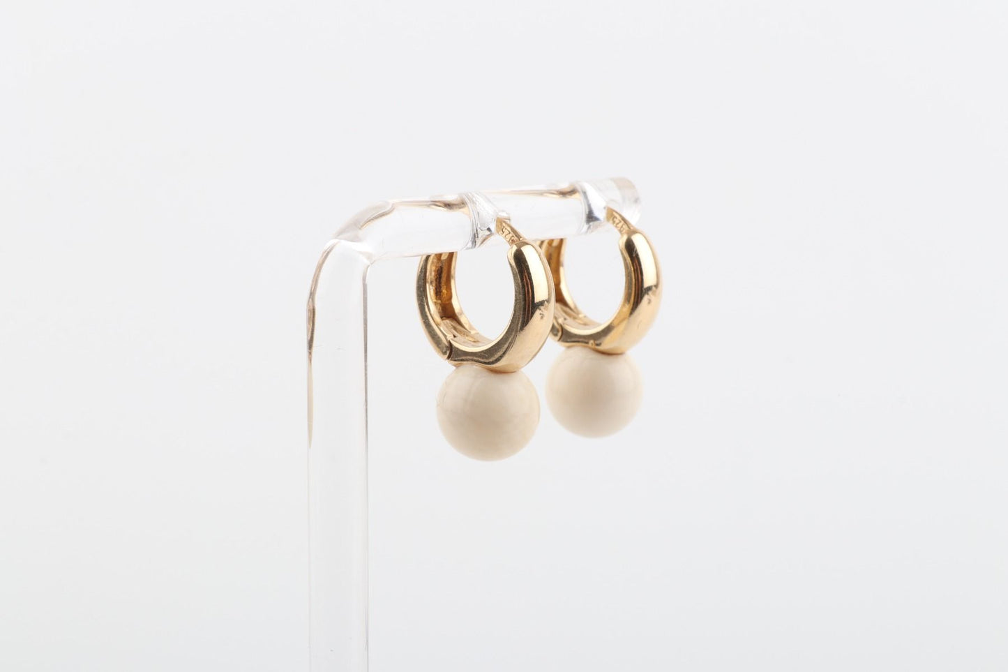 Minimalistic Mammoth Ivory Hoops