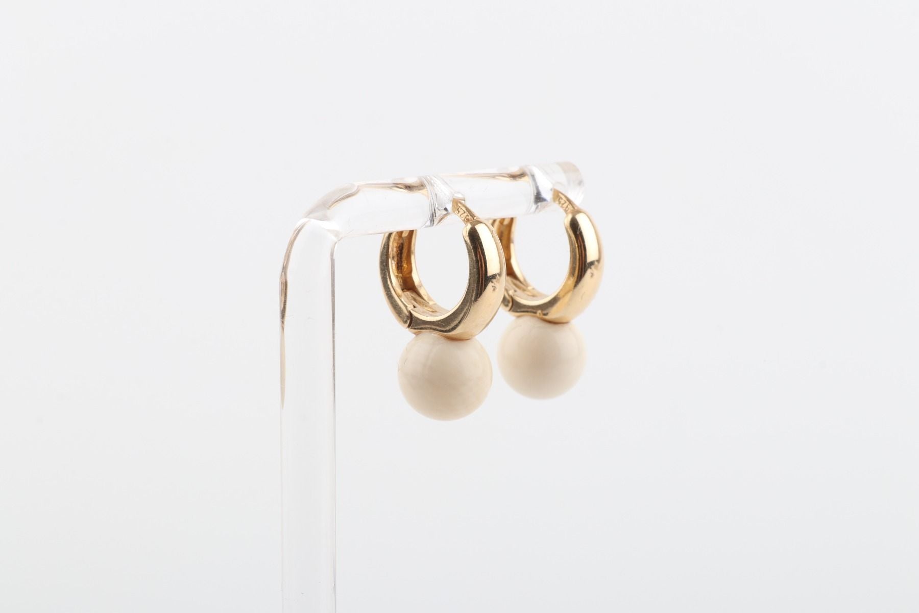 Minimalistic Mammoth Ivory Hoops