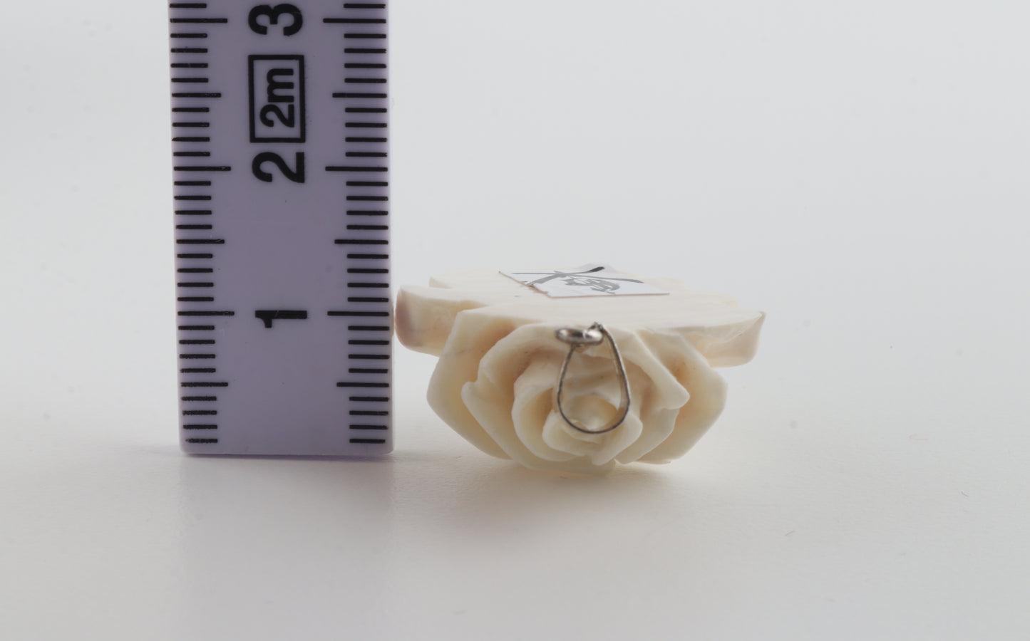 Carved Mammoth Ivory Rose Pendant