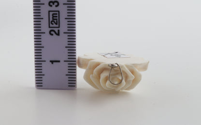 Carved Mammoth Ivory Rose Pendant