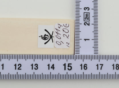 White mammoth ivory segment