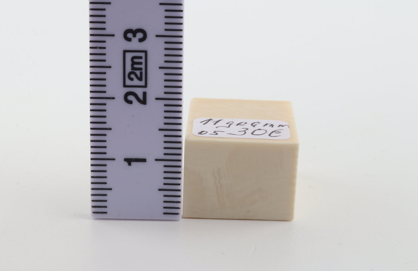 White mammoth ivory segment