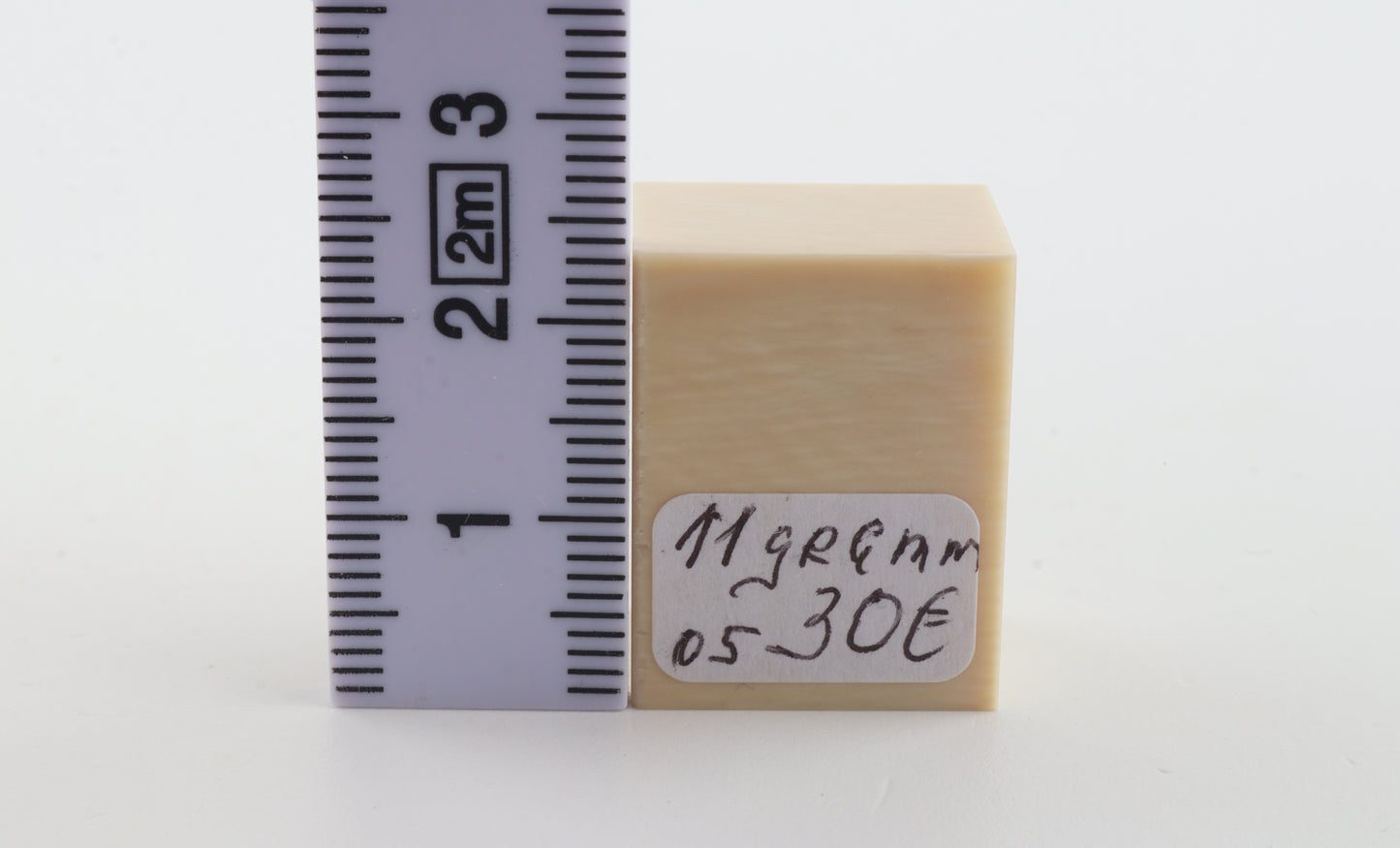 White mammoth ivory segment