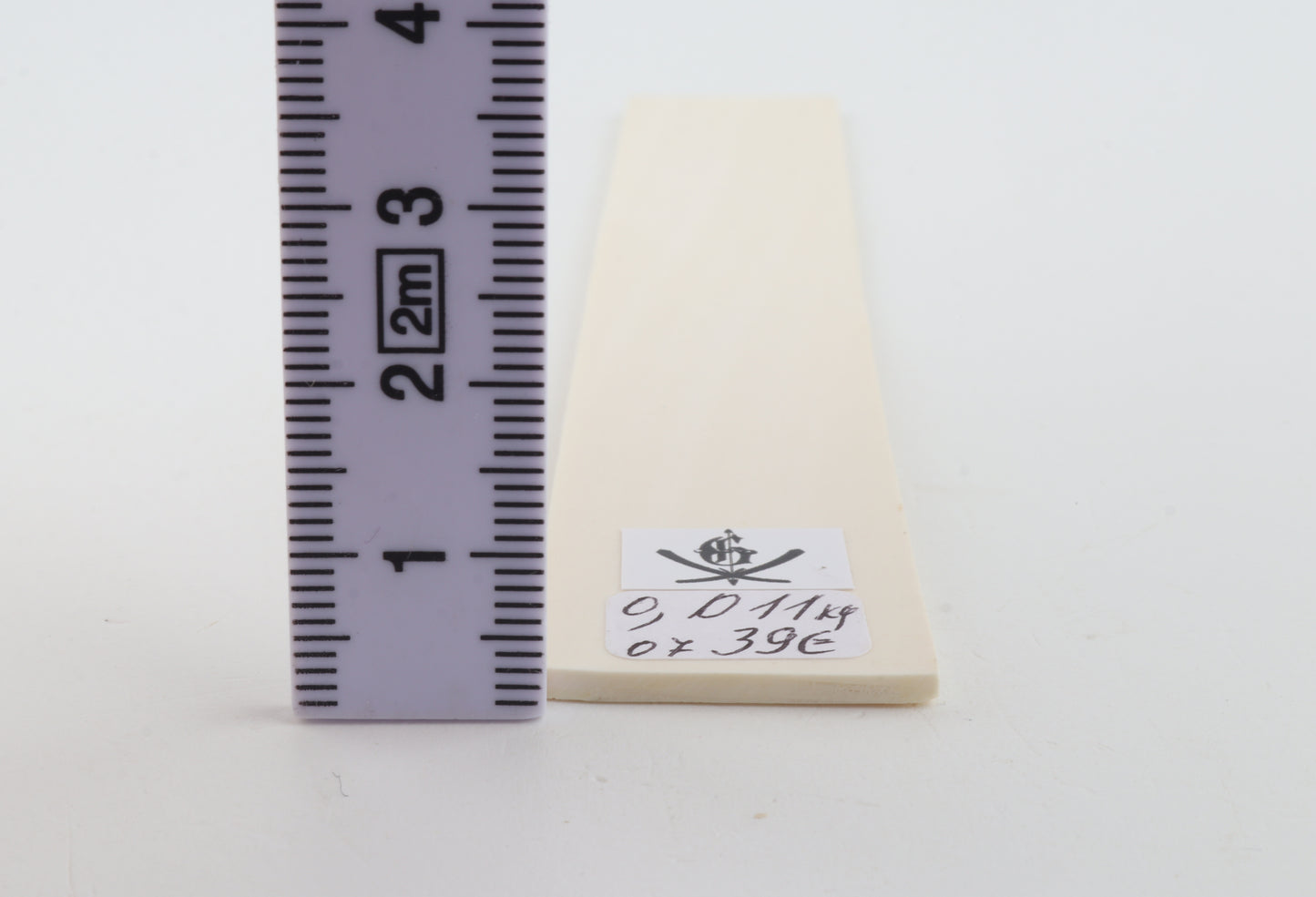 White mammoth ivory segment