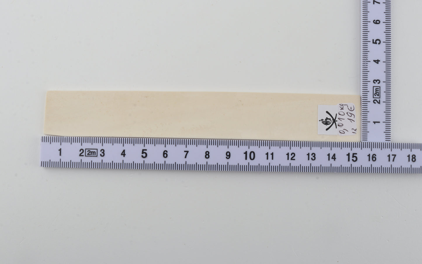 White mammoth ivory piece