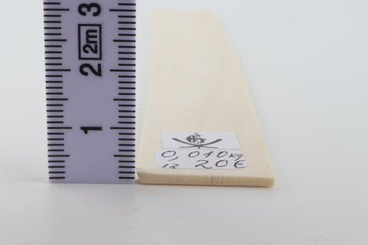 White mammoth ivory piece