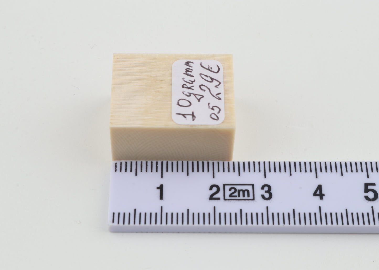 White mammoth ivory segment