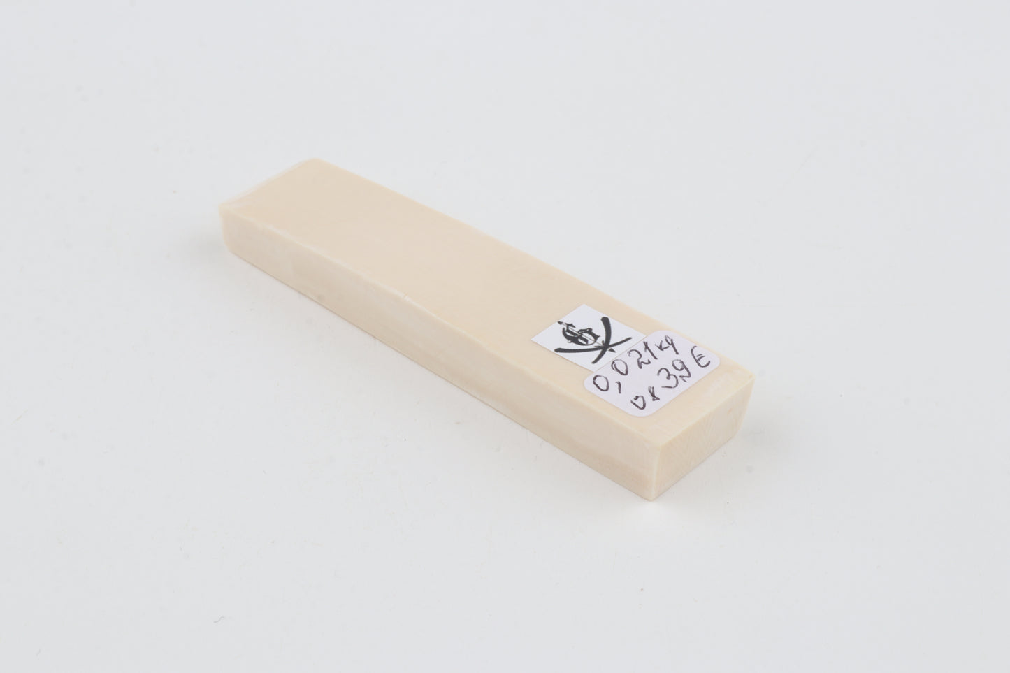 White mammoth ivory segment