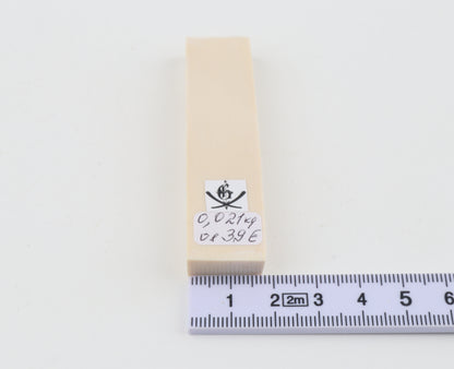 White mammoth ivory segment