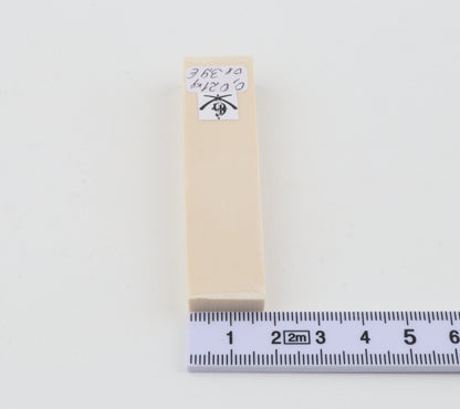 White mammoth ivory segment