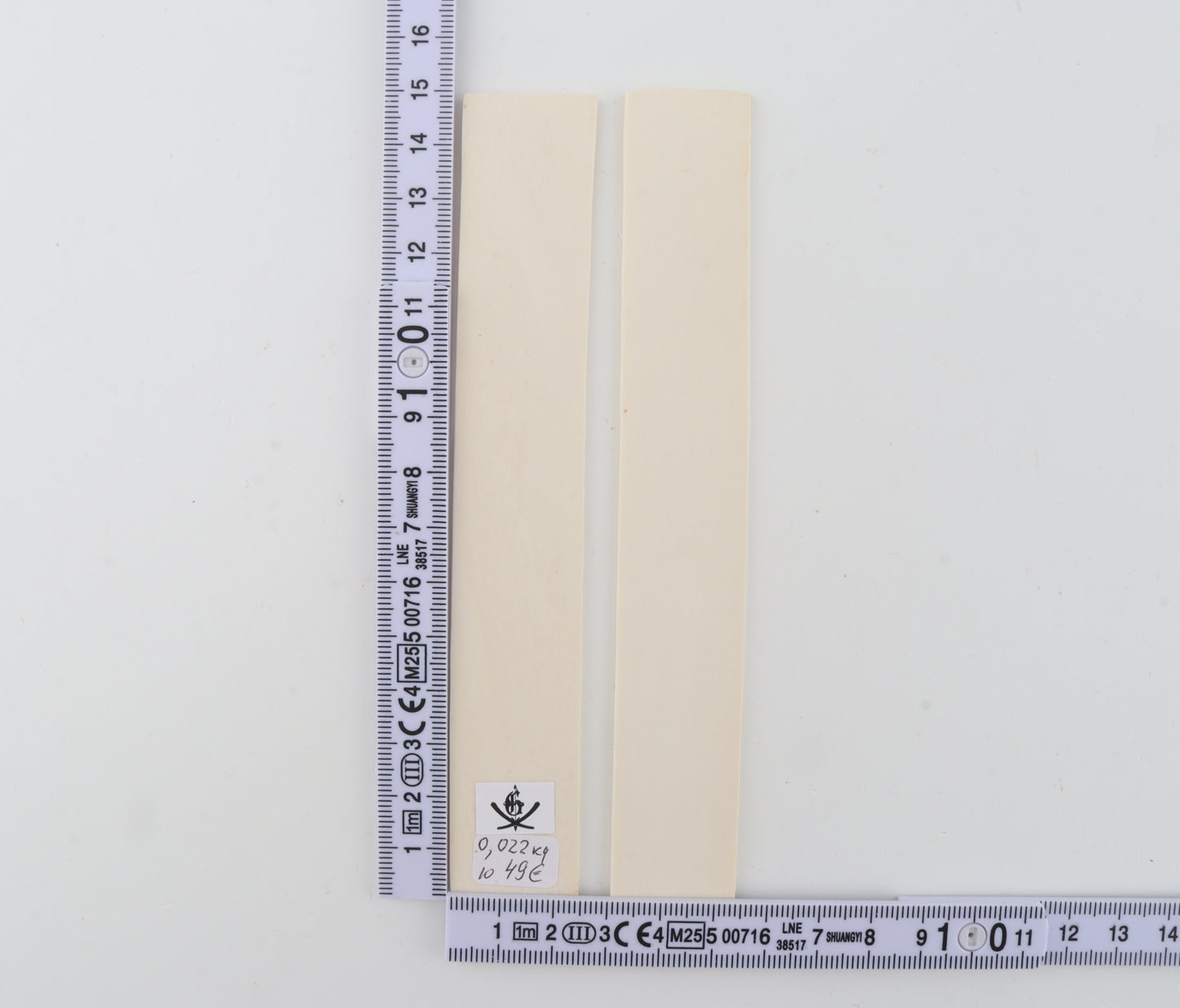 White mammoth ivory scales