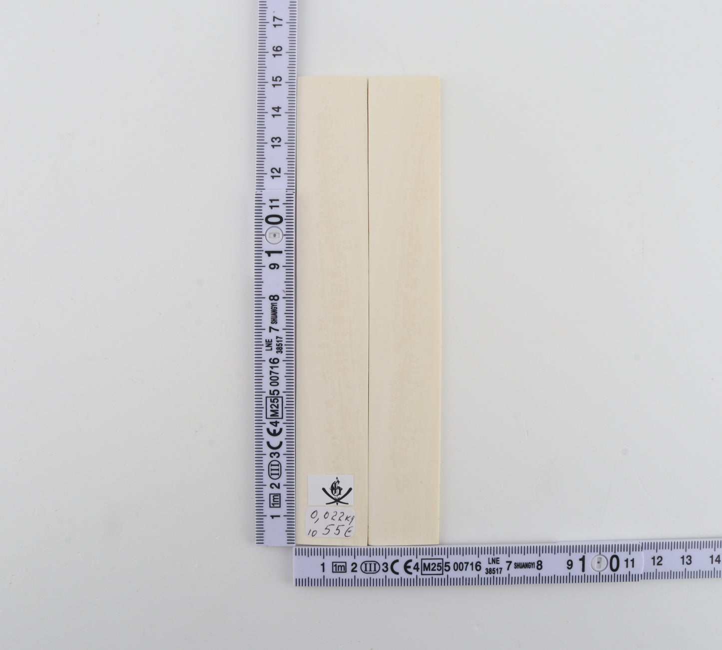 White natural mammoth ivory scales