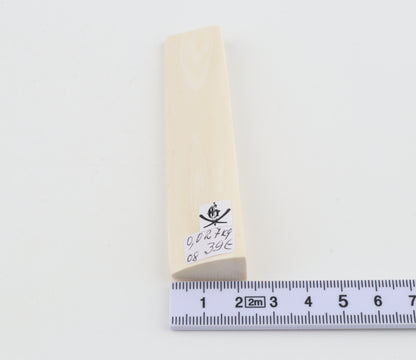 White mammoth ivory segment