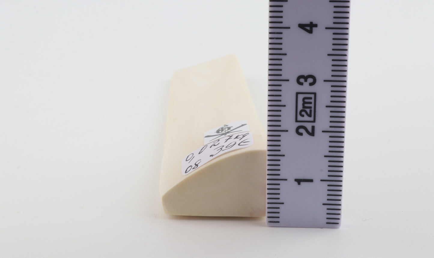 White mammoth ivory segment